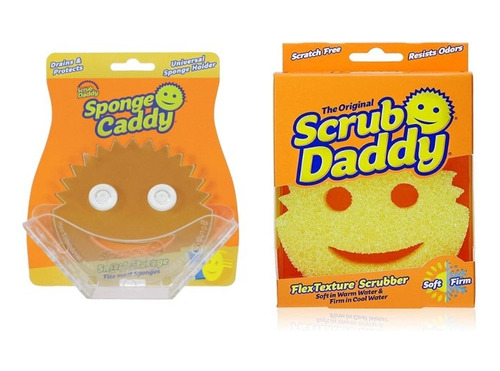 Esponja Cocina Scrub Daddy Con Soporte Caddy Para Bacha Orig