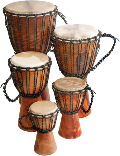 Djembe Principiante Sencillo, 12 De Alto, Parche De 6.5...