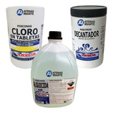 Pack Alguicida 5lt, Decantador 1kg, Cloro Triple Acción 1kg