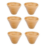 Vaso 6 Unid. Slim Barro Floreira Suculentas Jardins