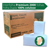 Papel Toalha Interfolha Folha Dupla 22,5x20,5cm Luxo 2000fls