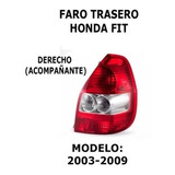 Faro Trasero Honda Fit 2003 2004 2005 2006 2007 2008 2009