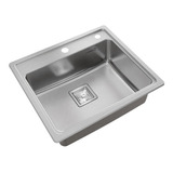 Pileta Cocina Bacha Cuadrada Johnson Q55 Ad Acero Inox 304