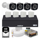 Kit Cftv 4 Cameras 3mp 1080p Full Hd Dvr 3004 Intelbras 4ch