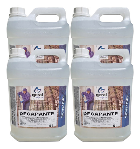 Oferta Kit 4 Removedor De Ferrugem Decapante Concentrado 5 L