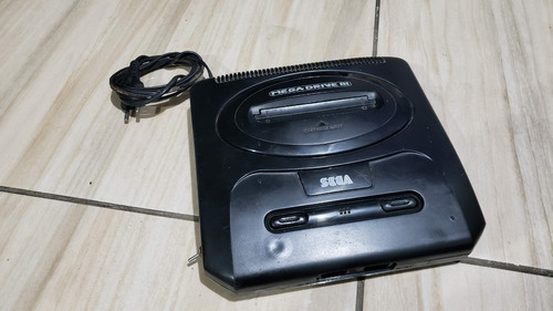 Mega Drive 3 Só O Console Sem Nada Com Entrada Para Sega Cd Botão Power Ao Lado