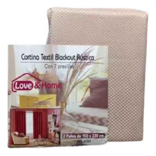 Cortina Blackout Rustica 2 Paños De 140x220 Love & Home!!