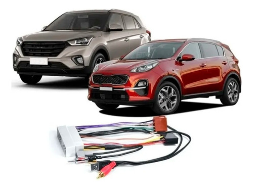 Chicote Para Rádio Carros Ano 2017 2018 2019 Hyundai E Kia