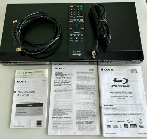 Bluray Player Sony Bdp-s360, Nf, Completo, Ótimo Estado