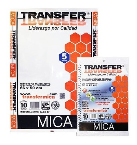 Mica Adherible Transfer Tamaño Carta (50 Hojas)