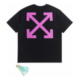 Playera Off-white Negra-rosa Hombre Adulto