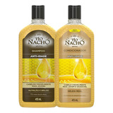  Kit Shampoo E Cond Antiqueda Anti-idade Tio Nacho 415ml