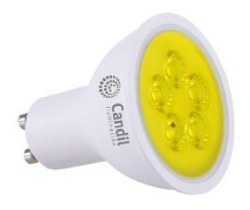 Dicroica Led Color 4,5w Gu10 220v 35º Apertura Candil Color De La Luz Amarillo