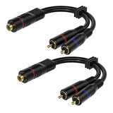 Cables Rca - Subwoofer Cable Splitter, 2 Pack Rca Female To 