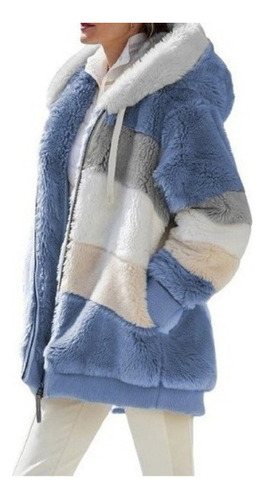 Fall And Winter Loose Plush Hooded Coat