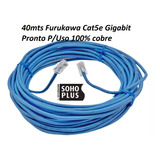 40m Cabo De Rede Crimpado Rj45 Cat5 Azul Furukawa Sohoplus