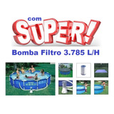 Piscina Intex 6503 L Filtro 3785 Lh 220v Capa Forro Kit Limp