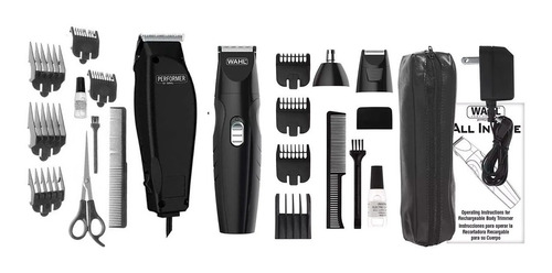 Combo Wahl 24 Piezas Clipper + Terminadora Cordless Barberia