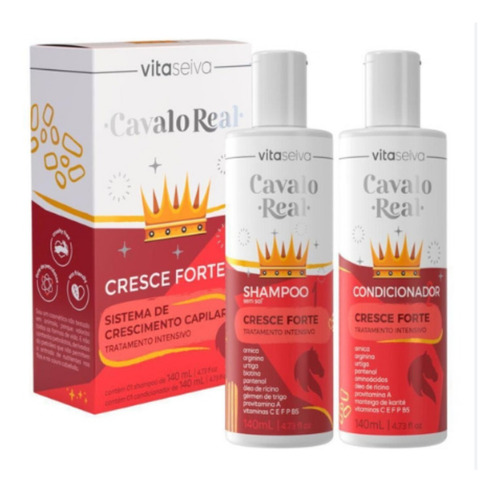 Kit Cavalo Real Shampoo E Condicionador Vita Seiva 280 Ml