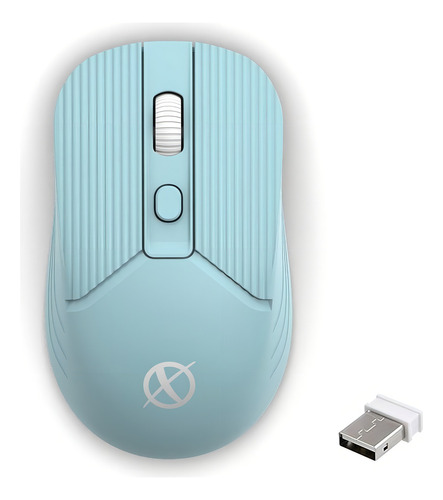 Mouse Inalámbrico Recargable Xinua M2 Celeste