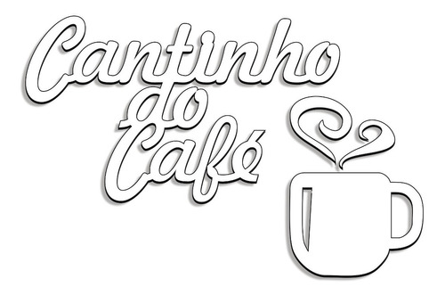 Cantinho Café Decoração Mdf 6mm Cor Branca