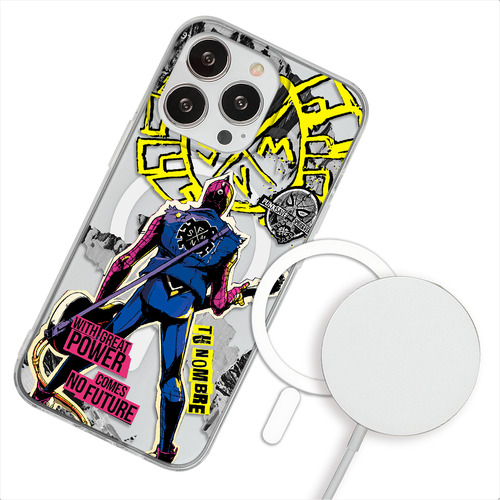 Funda Para iPhone Magsafe Spiderman Spiderpunk Tu Nombre