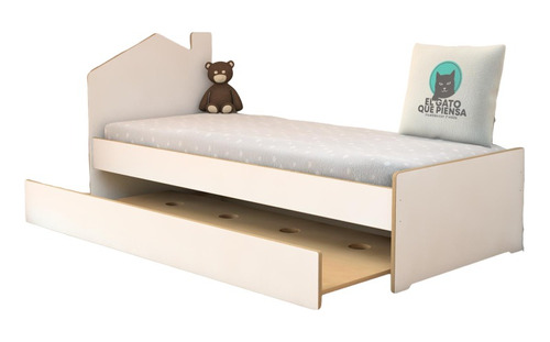 Cama Nido Carrito Infantil Doble Escandinava Casita