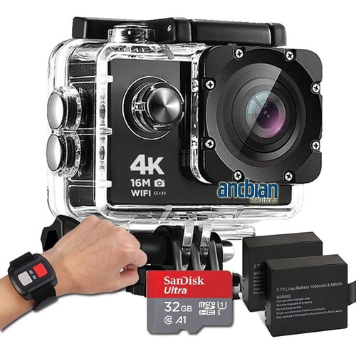 Camara Sumergible V3 Deporte 30m 4k 2 Baterias Memoria 32gb