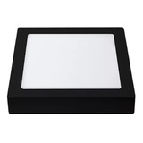 Panel Plafon Led 18w Cuadrado Negro Aplicar 6000k Macroled