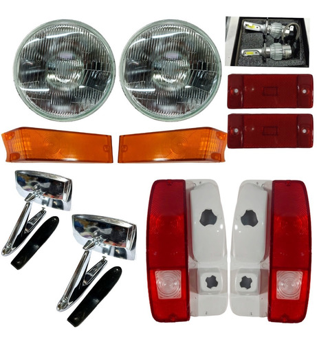 F100 F250 70,71,72 Sport Custom Calaveras Cuartos Faros Led 