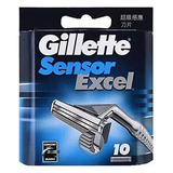 Lâminas Para Barbear Gillette Sensor Excel - Pacote De 10