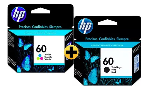 Kit Cartucho Tinta Original Hp 60 Preto E Colorido