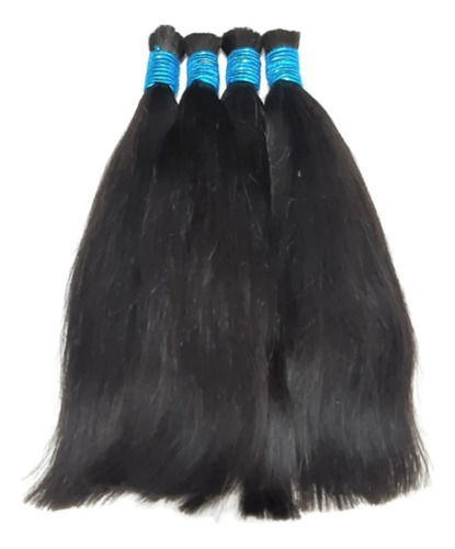 Cabelo Humano Liso Natural 45cm - 50 G Imediato Cor Castanho