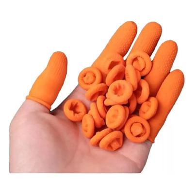 100 Dedales Látex Protector Y Goma Y Yemas Reutilizables