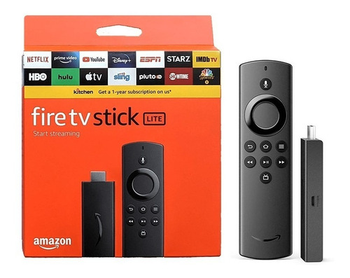  Amazon Fire Tv Stick Lite  De Voz Full Hd 8gb Preto