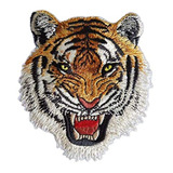 2pcs Bricolaje Tigre Iron-on Parche Bordado Appliques