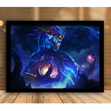 Quadro  League Of Legends Lol Aurelion Sol Moldura 43x33cm 