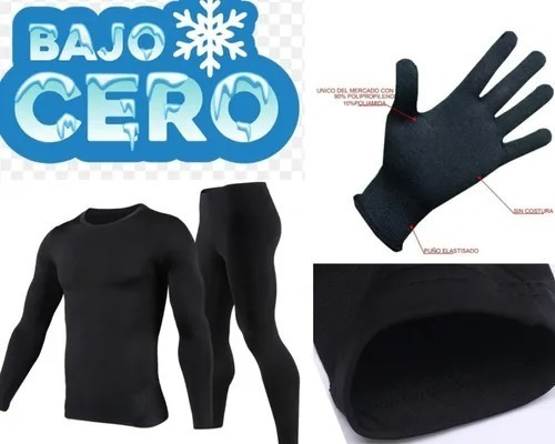 Conjunto Térmico Frizado Frio Extremo Bajo Cero + Guantes  