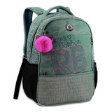 Mochila Rebecca Bonbon Escolar Feminina Jeans Notebook Rb