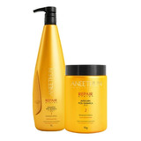 Aneethun Kit Pós Química Repair Shampoo Litro E Máscara Kg