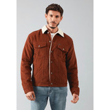 Chaqueta Sherpa Wrangler Marrón Authentic Corduroy No Levis