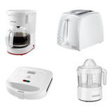 Combo Black+decker Tostadora + Cafetera + Exprimidor + Sandw