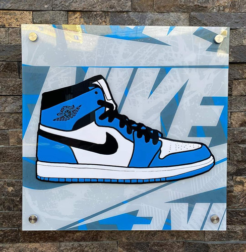 Cuadros Nike Jordan 1 Impresión Directa En Acrilico 50x50 Cm