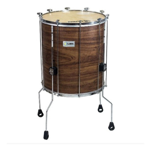 Surdo Luen Guetto 60x18  Imbuia Pele Animal 4 Pés 8 Afinaçõe