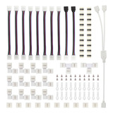 Kit De Conector De Tira Led 5050 Rgb En Forma De T Con 95pcs