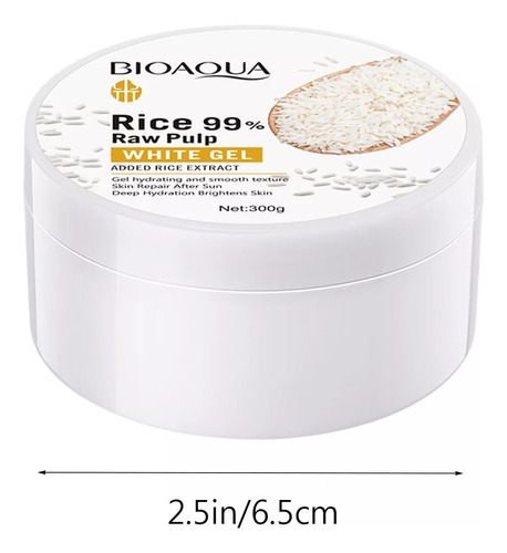 Gel Hidratante Aclara Reparador Refrescante Arroz Bioaqua