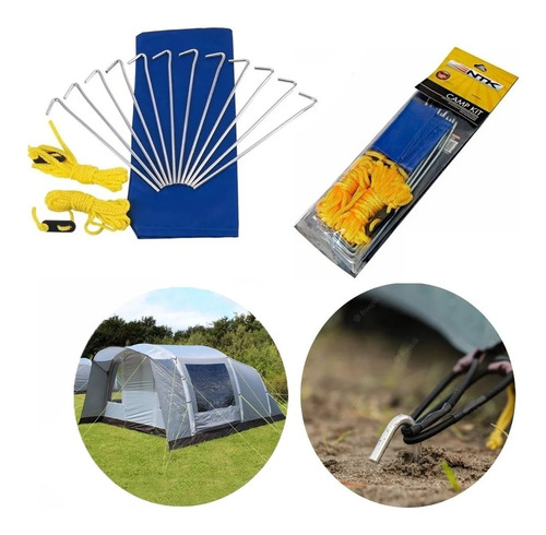 Conjunto De Estacas Camp Kit Para Barracas Camping Nautika