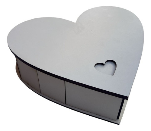 Caja De Corazón De Madera Para Regalos /  #4b