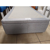 Cama Baul Gris Therapedic Flex 1 Plaza