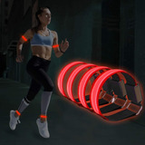 Kit Brazalete Antebrazo Tobillos Led Luces Seguridad Correr